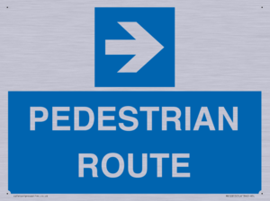 PEDESTRIAN ROUTE - right arrow